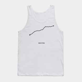 Boston Marathon Course Map Tank Top